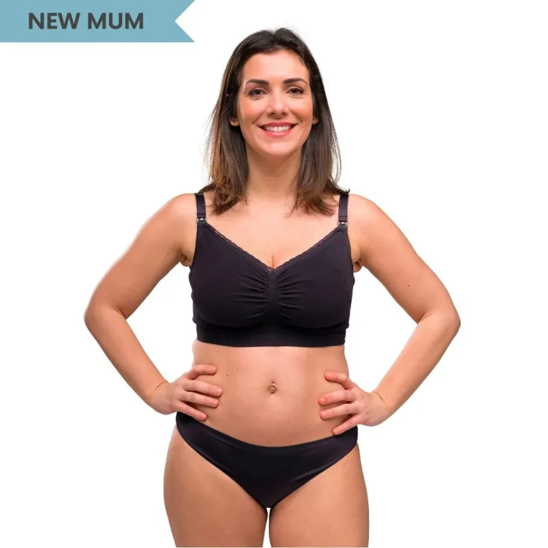 Carriwell Organic - Grudnjak za trudnice i dojilje bez šavova - crni