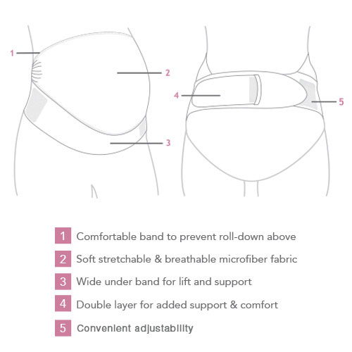 Carriwell - Podesivi potporni pojas za trudnice - BIJELI