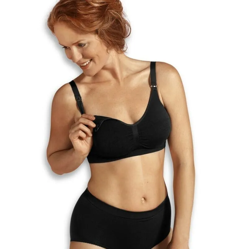Carriwell - Grudnjak za dojenje bez šavova - crni
