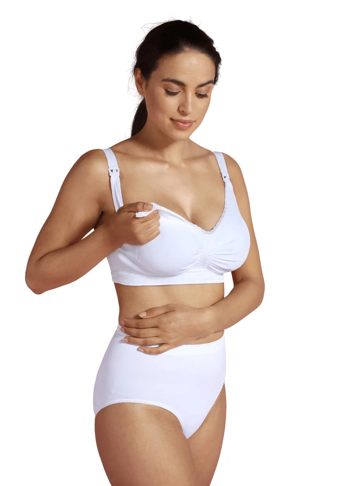 Carriwell - Grudnjak za trudnice i dojilje s Carri-Gelom podstavljeni, bez žice - bijeli